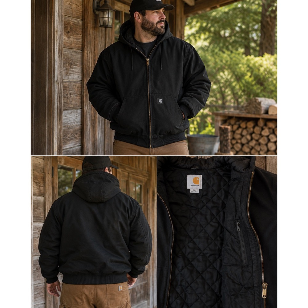 Vintage Carhartt J133 Yukon Extreme Quilt Arctic Active Jacket Mens XL Black